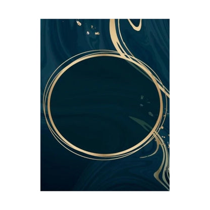 Gold Circle Marble Art Poster Matte Vertical Poster | Wall Art, Modern Minimal