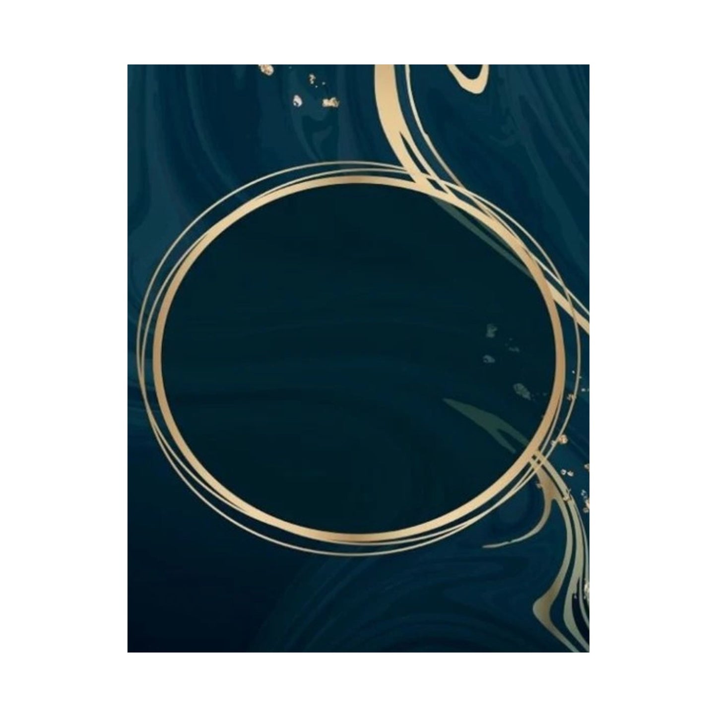 Gold Circle Marble Art Poster Matte Vertical Poster | Wall Art, Modern Minimal