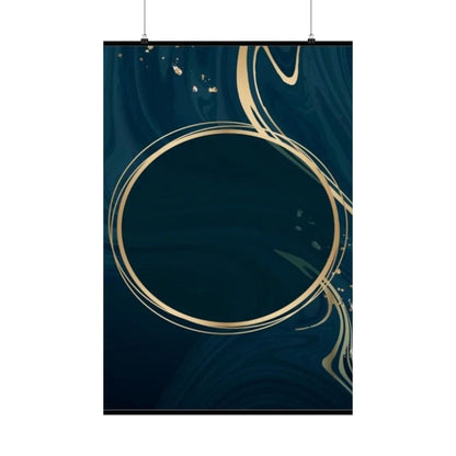 Gold Circle Marble Art Poster Matte Vertical Poster | Wall Art, Modern Minimal