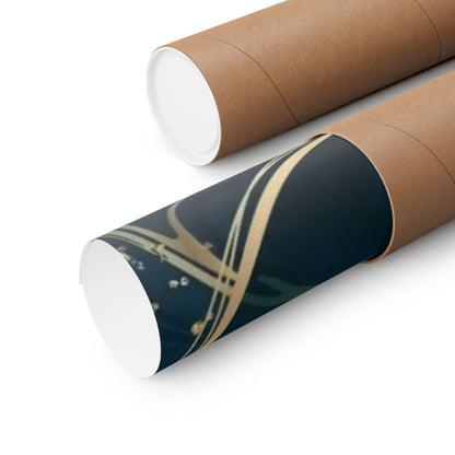 Gold Circle Marble Art Poster Matte Vertical Poster | Wall Art, Modern Minimal