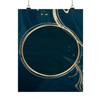 Gold Circle Marble Art Poster Matte Vertical Poster | Wall Art, Modern Minimal