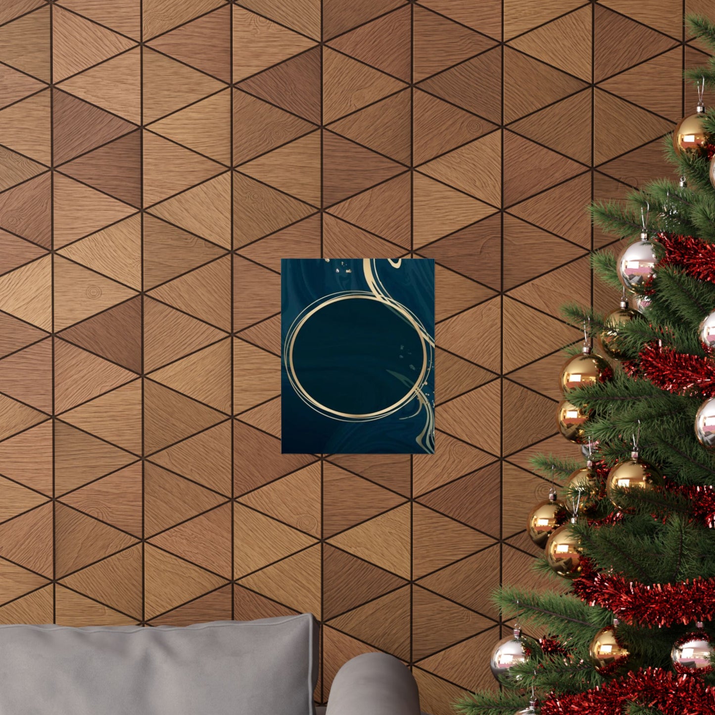 Gold Circle Marble Art Poster Matte Vertical Poster | Wall Art, Modern Minimal