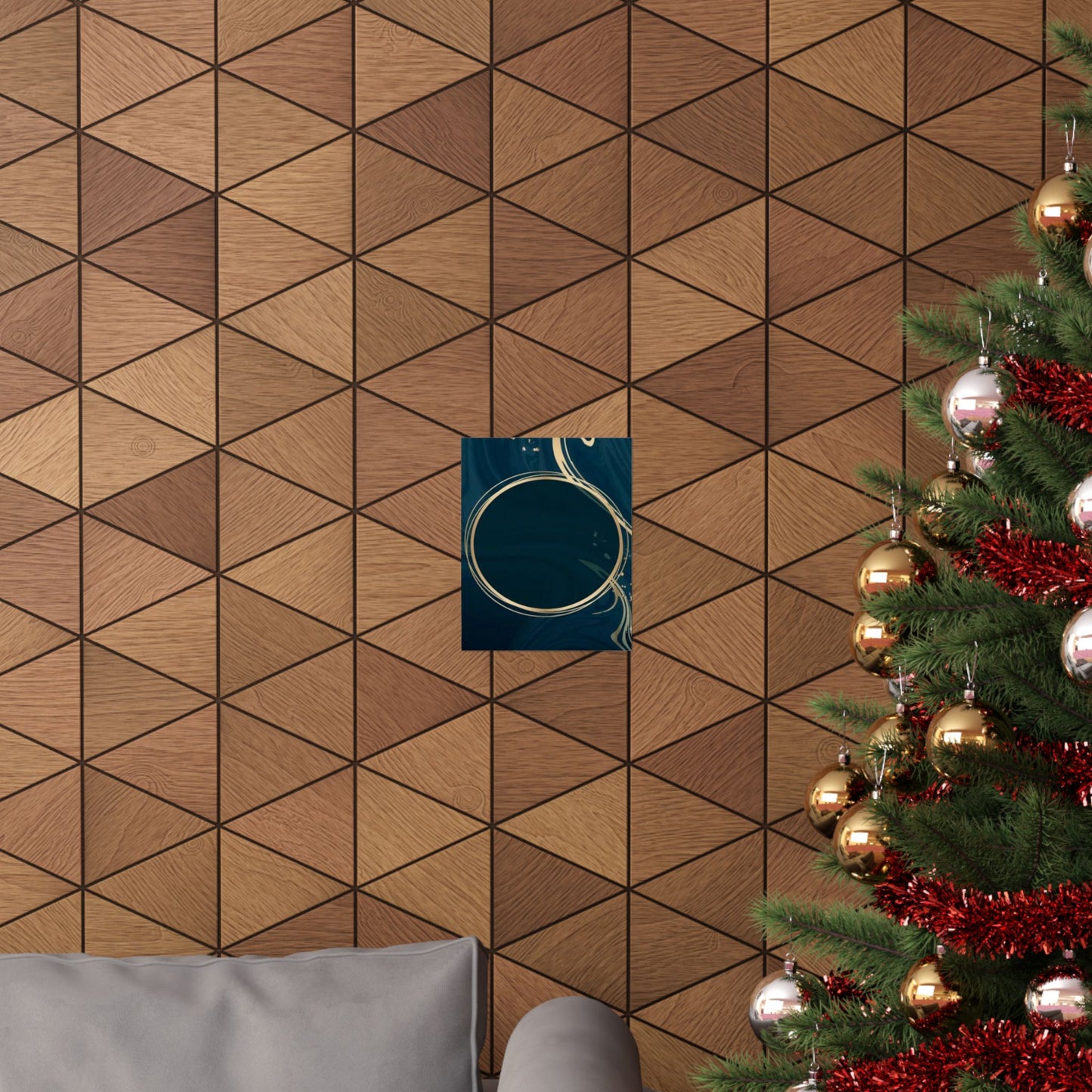 Gold Circle Marble Art Poster Matte Vertical Poster | Wall Art, Modern Minimal