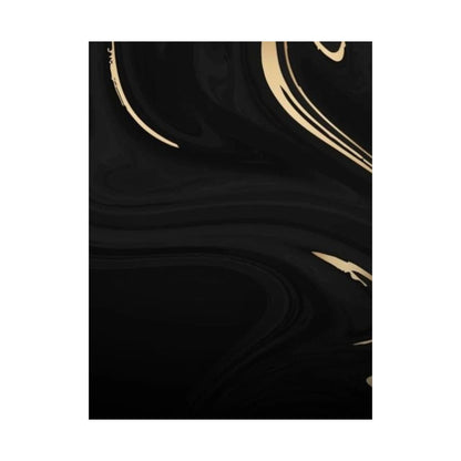 Black Marble Gold Swirl Matte Vertical Poster | Abstract Wall Art