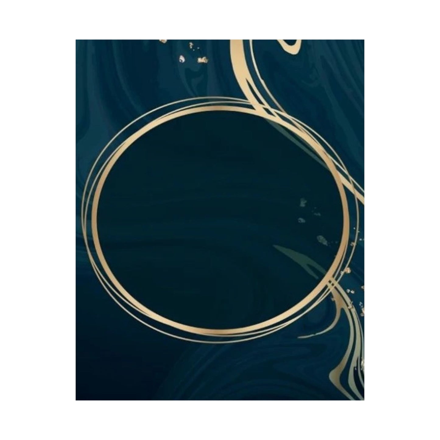 Gold Circle Marble Art Poster Matte Vertical Poster | Wall Art, Modern Minimal